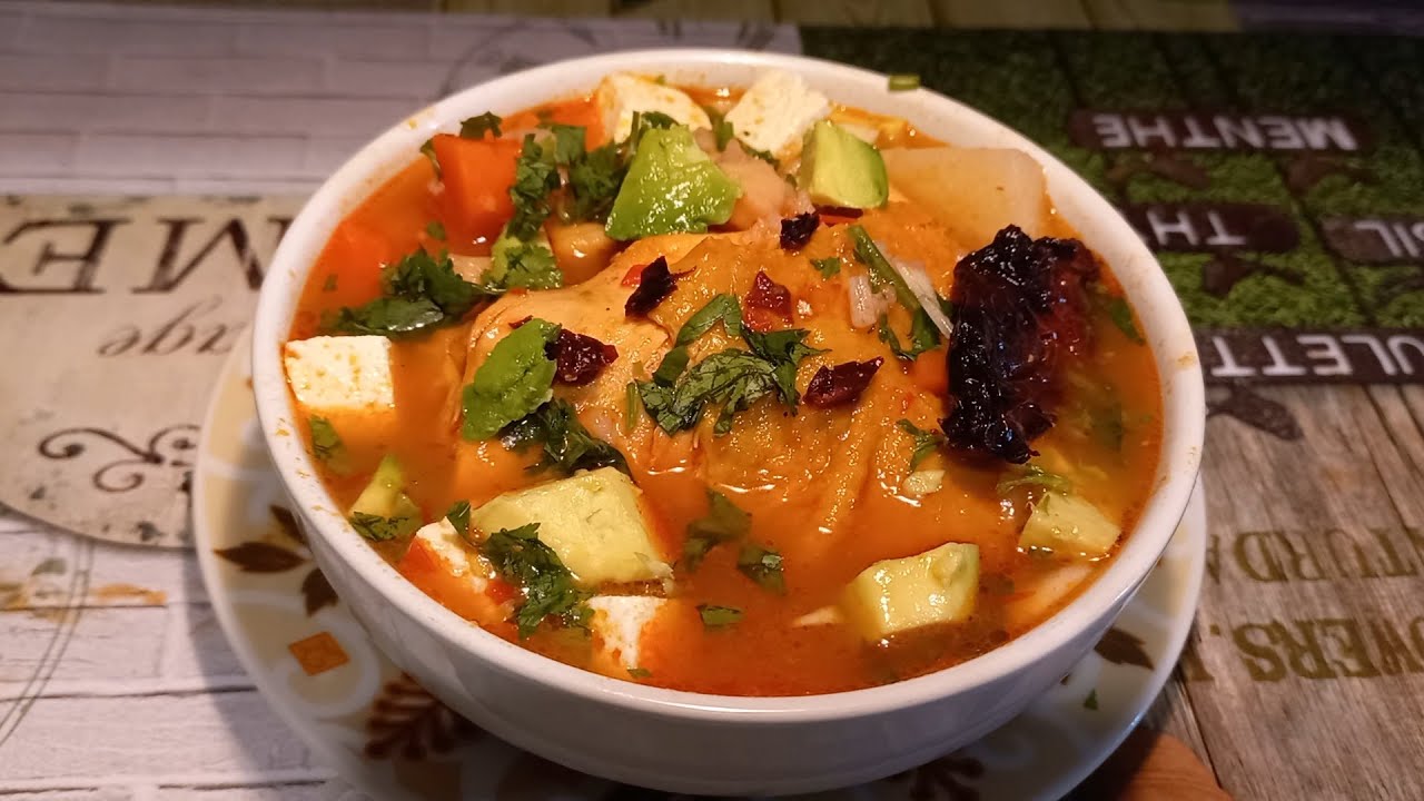 CALDO TLALPEÑO CON POLLO RECETA ORIGINAL  DELICIOSO CALDO DE POLLO RECETA MEXICANA