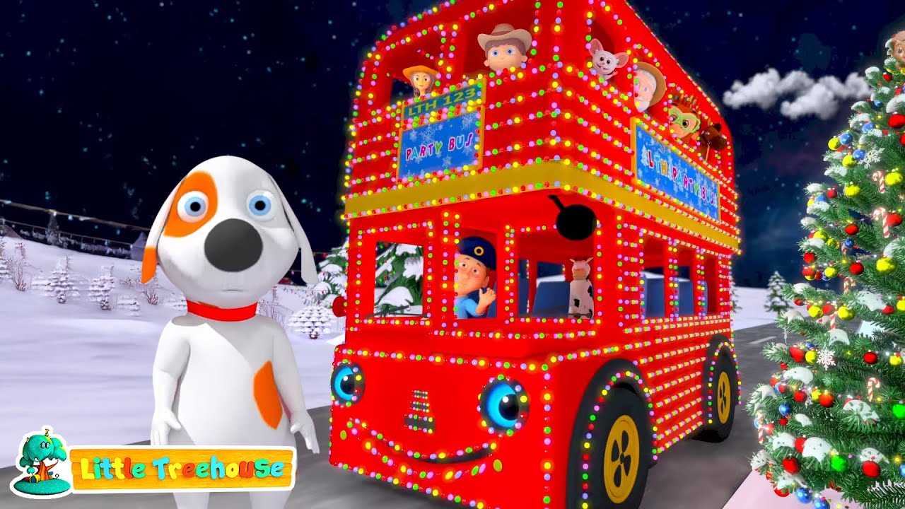Christmas Wheels on the Bus | Fun Holiday Bus Ride for Kids