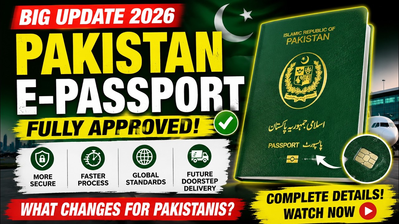 Pakistan E-Passport BIG Update 2026 | Government Approves Full Digital Passport System