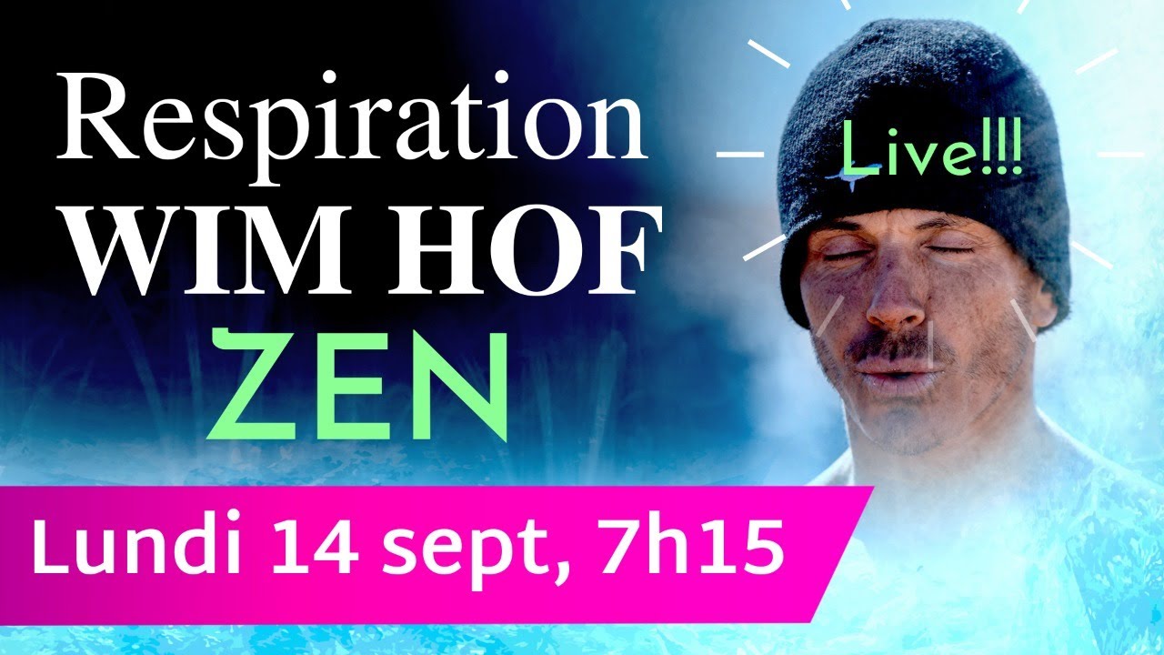 3 cycles de respiration Wim Hof en mode zen 100% relax. 🧘‍♂️ Live.