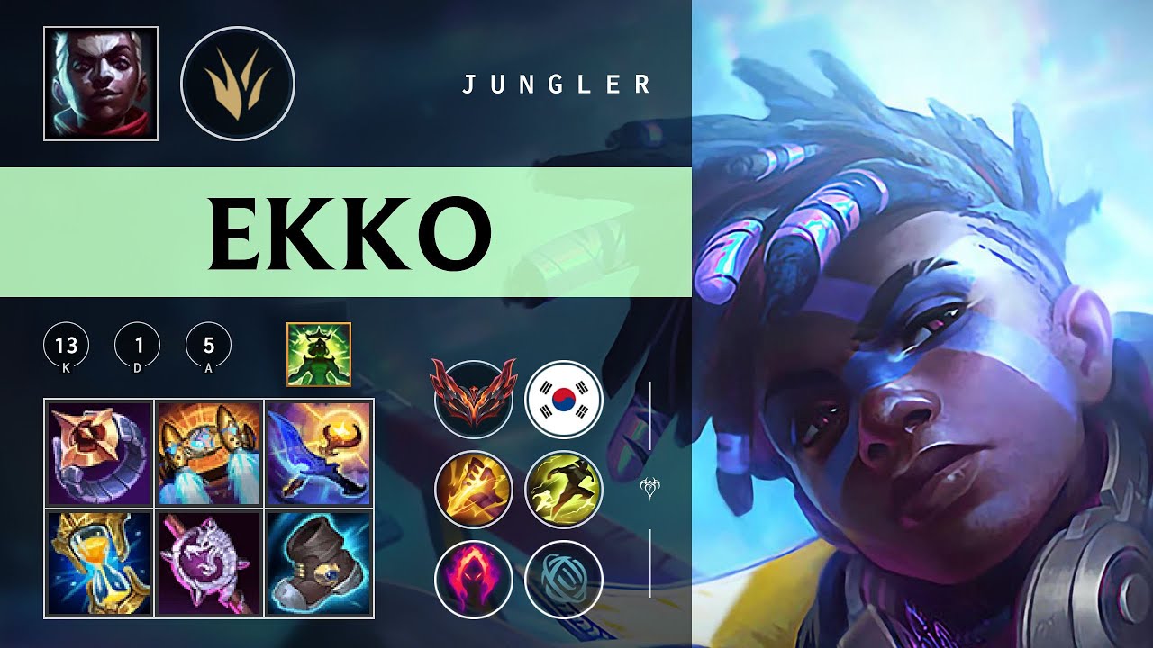 Ekko Jungle vs Nidalee - KR Grandmaster Patch 26.01