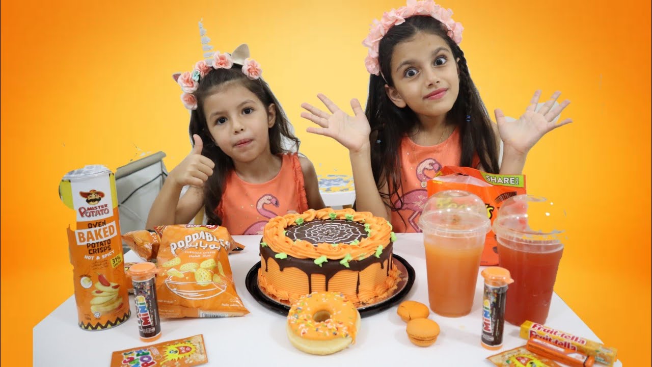 يوم كامل باللون البرتقالي 🍊🧡🍑