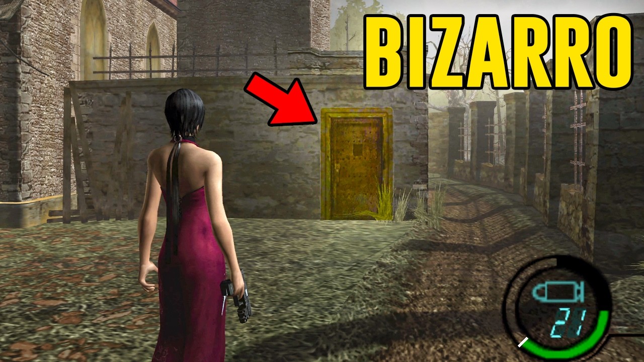 ALGO BIZARRO ACONTECE SE VOCÊ ABRIR ESSA PORTA COM A ADA - Resident Evil 4 PS2