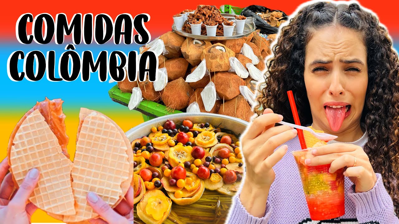PROVANDO COMIDAS DE RUA + LOUCAS  da COLÔMBIA | Paula Stephania