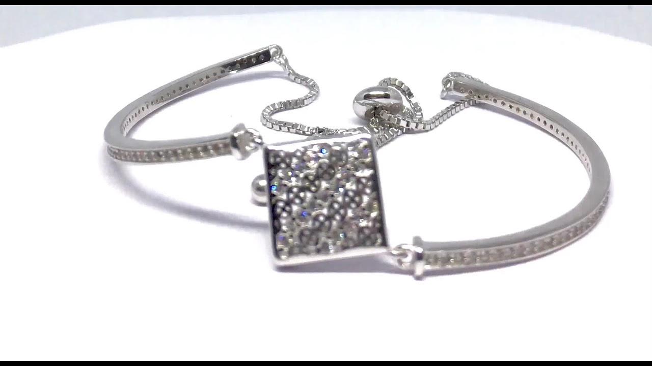Square AD Bangle Bracelet