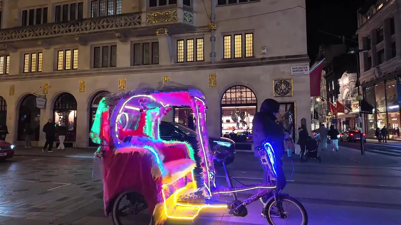 London at Christmas 4K Night Walk 🎄 Bond Street & Mayfair Luxury Shopping POV