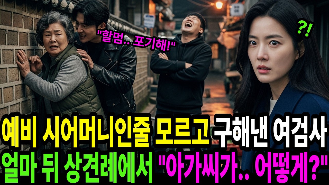 골목에서 용역에게 당하는 아주머니를 구해낸 여검사, 며칠 뒤 상견례에서 심장이 내려앉는데.. ㅣ인생사연ㅣ노후사연ㅣ감동사연ㅣ오디오북ㅣ사연라디오ㅣ감동드라마