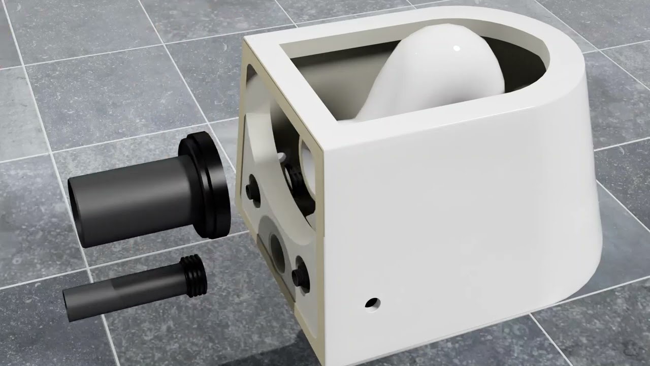 Hoe installeer ik een hangtoilet met zijfixatie?