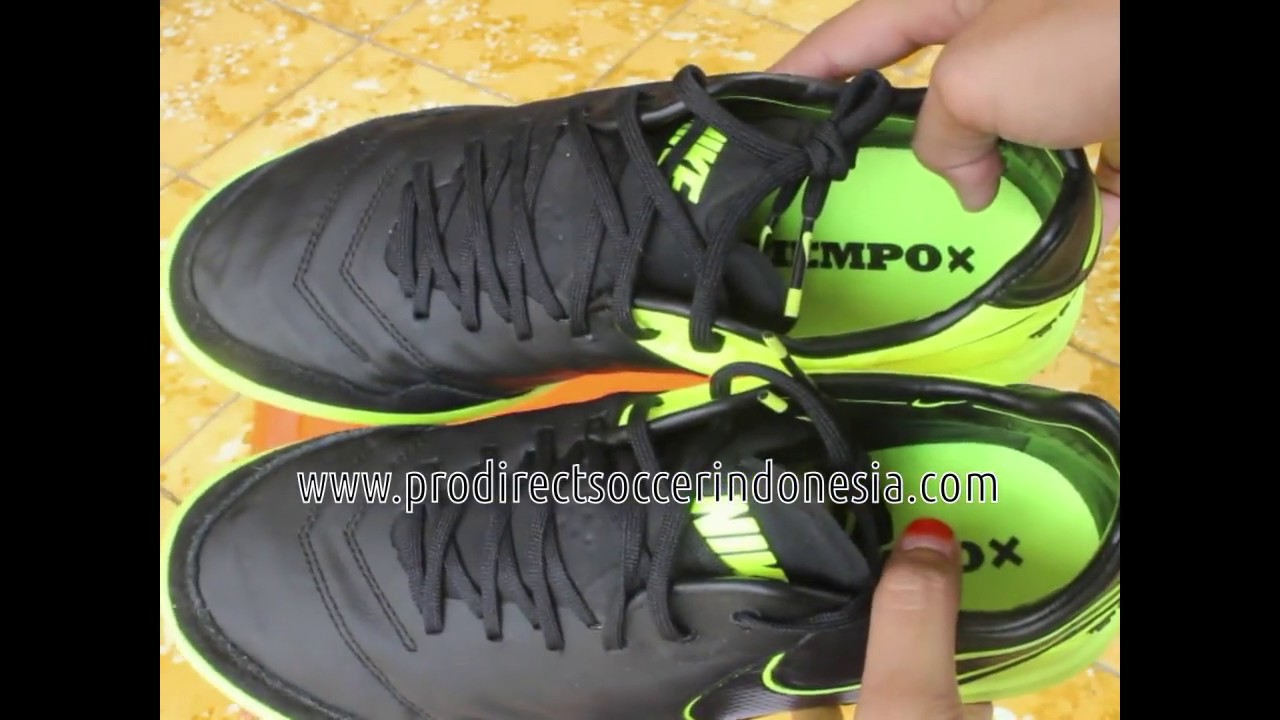 Sepatu Futsal Nike TiempoX Proximo IC Black Volt Black Noir 843961 070 Original