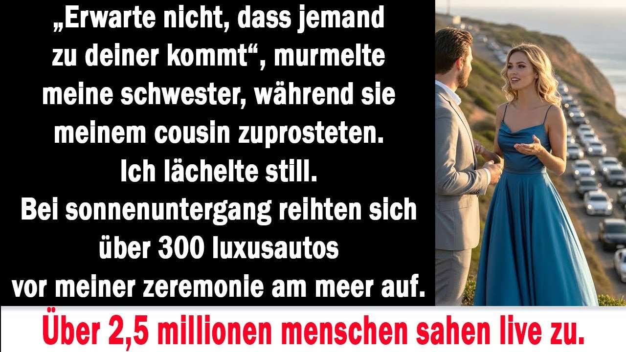 Meine schwester verspottete meine hochzeit – bis 300 luxusautos vorfuhren und alle schwiegen