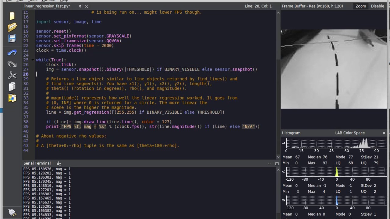 Linear Regressions for Line Following w/ the OpenMV Cam