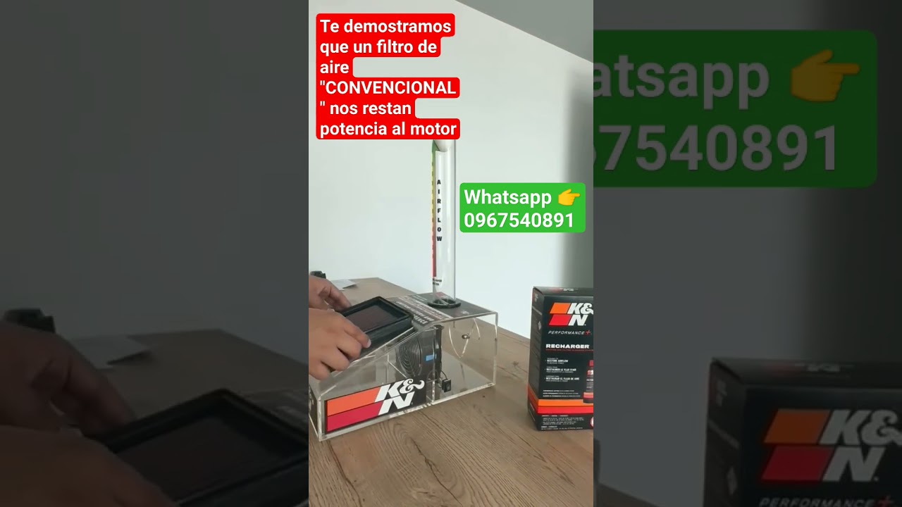 👉comprobacion del flujo de aire con un filtro de aire  #K&N #quitoecuador #quito #quito_ecuador