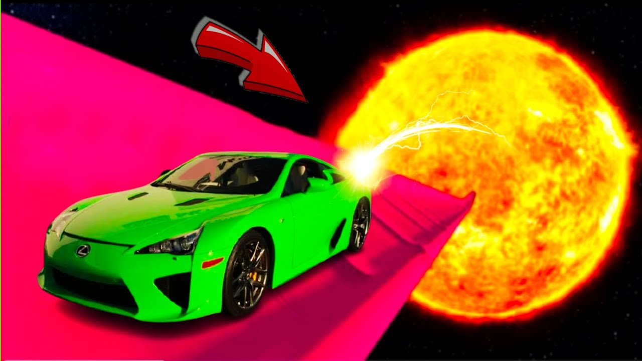 Jumping MOON RAMP With WORLD'S FASTEST CAR in BeamNG