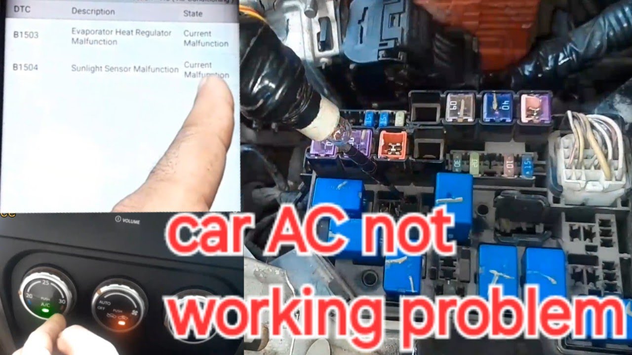 car AC not working/ fault code B1503 Evaporator Heat Regulator Malfunction/Suzuki SX4 AC not working