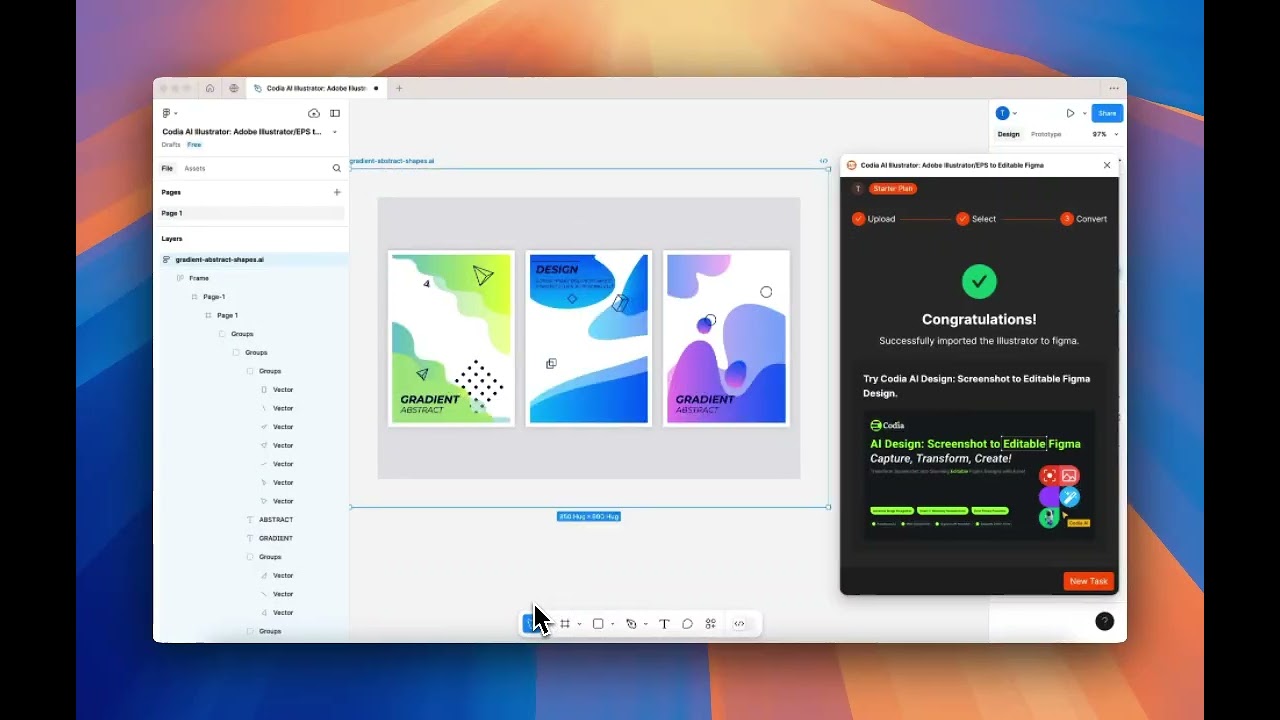 Codia AI Illustrator: Adobe Illustrator/EPS to Editable Figma!