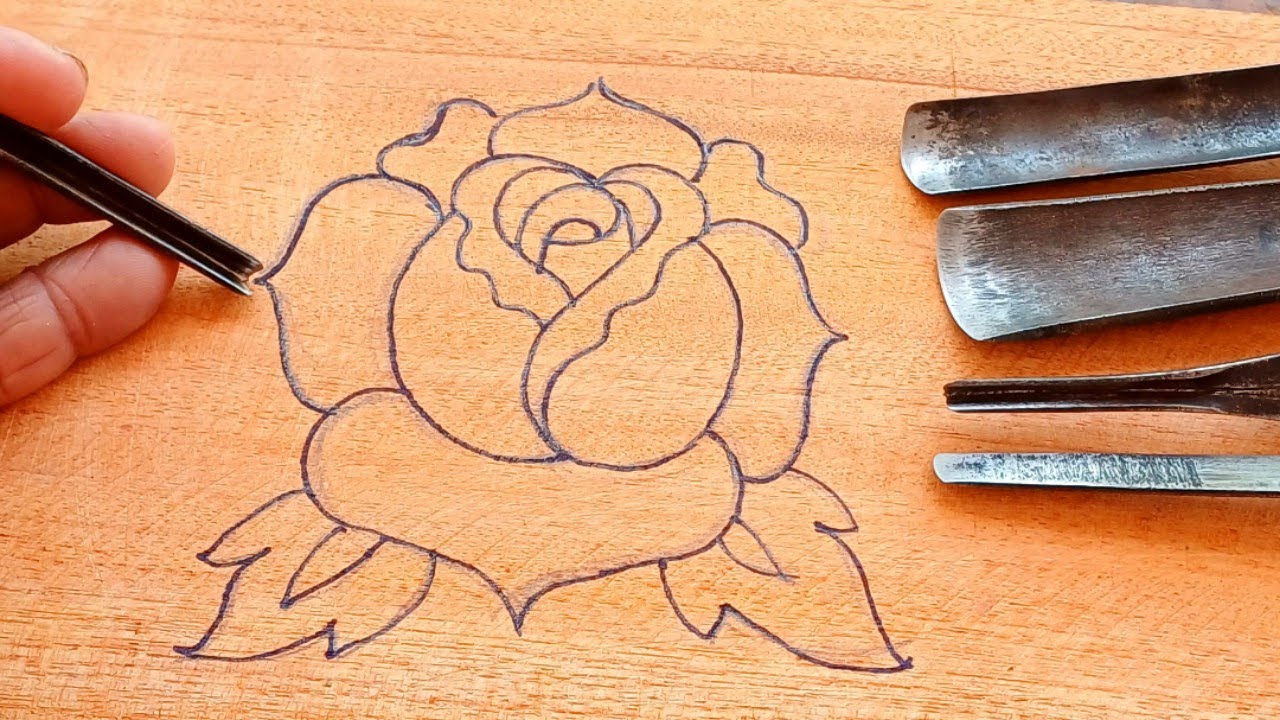Beautiful and easy to make wooden rose flower