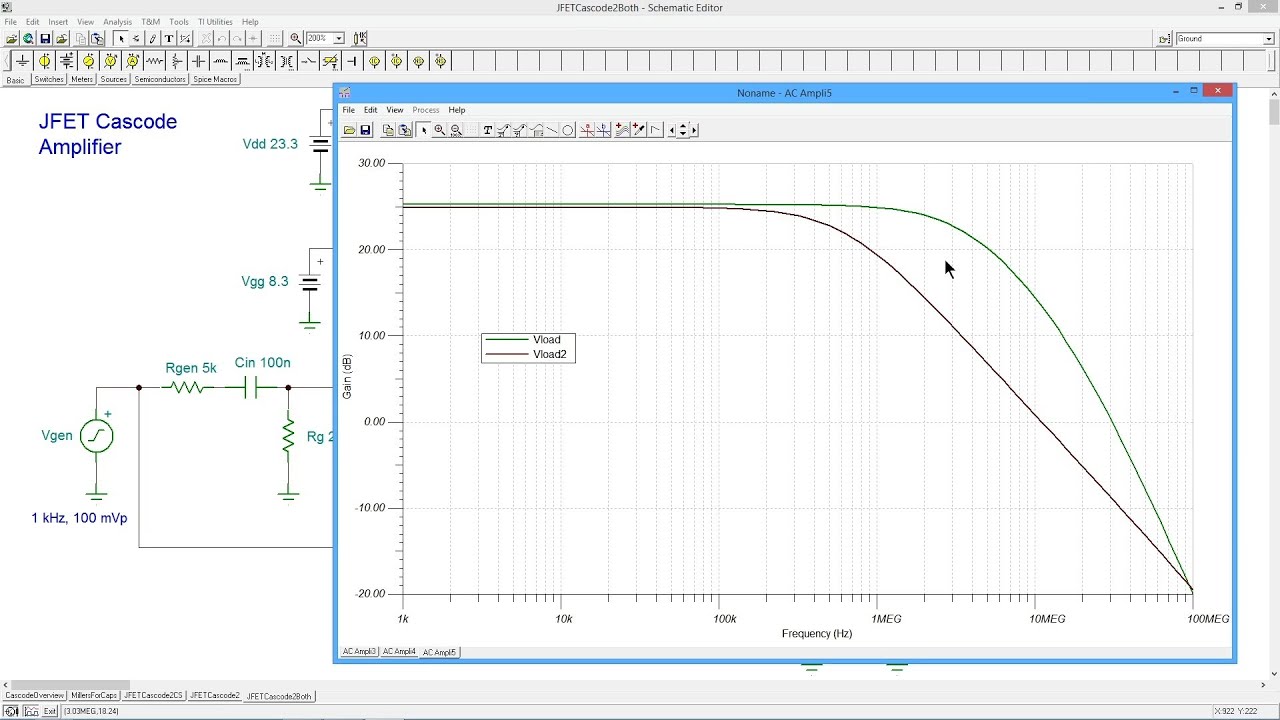 Semiconductor Devices: JFET Cascode Amplifier