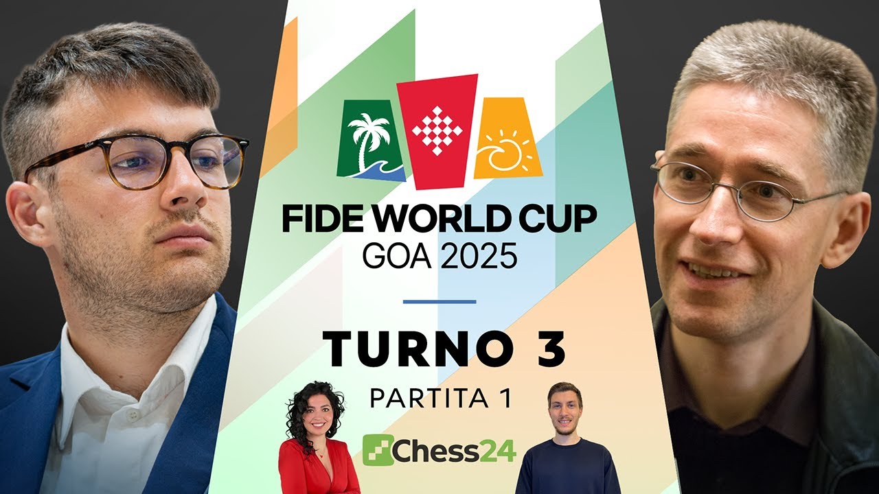 🚨 LORENZO LODICI vs MICHAEL ADAMS | FIDE World Cup 2025 | Turno 3 - Partita 1