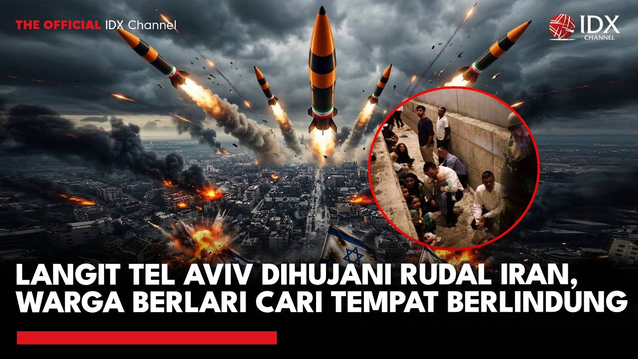 Langit Tel Aviv Dihujani Rudal Iran, Warga Berlari Cari Tempat Berlindung  | IDXC UPDATE