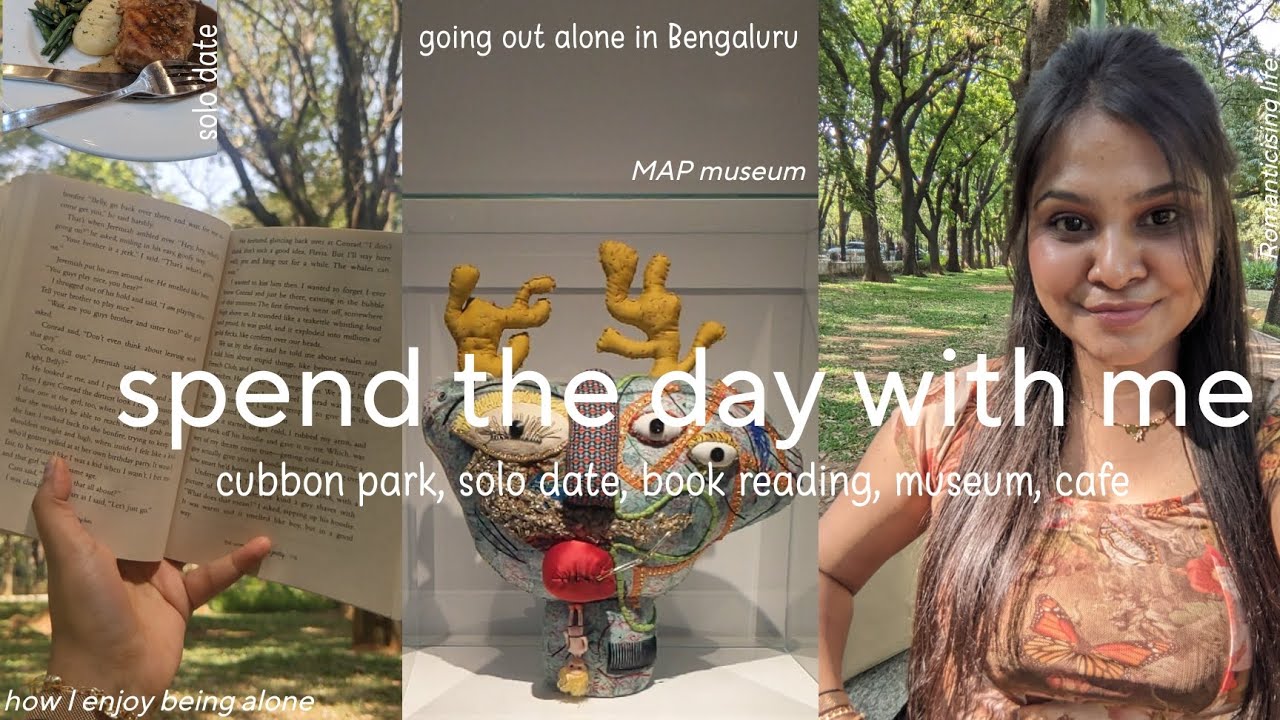 Going out alone: cubbon park🍃 book reading🪐 solo date🍽️ museum🦚 bookstore📖cafe☕