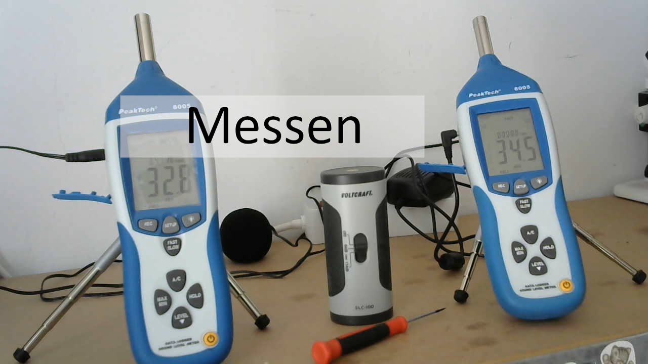 Peaktech 8005 (Teil 2): Vergleich Schallpegel - Messgerät