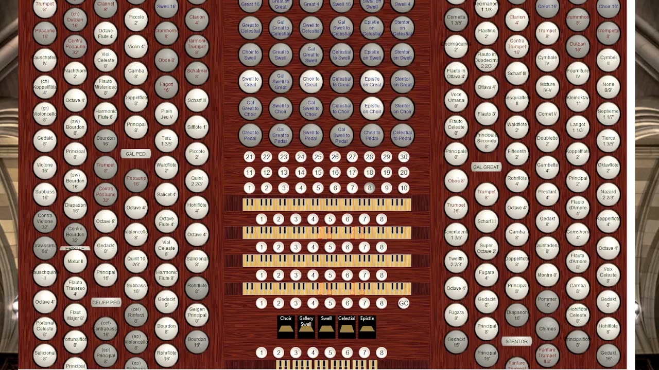 'Alleluia! Sing to Jesus' on 160 Rank GrandOrgue Sample set -Played by Owen Doyle