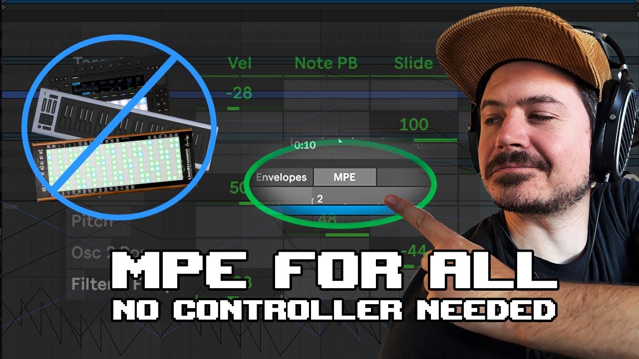 Редактирование MPE БЕЗ MIDI-контроллера в Ableton Live