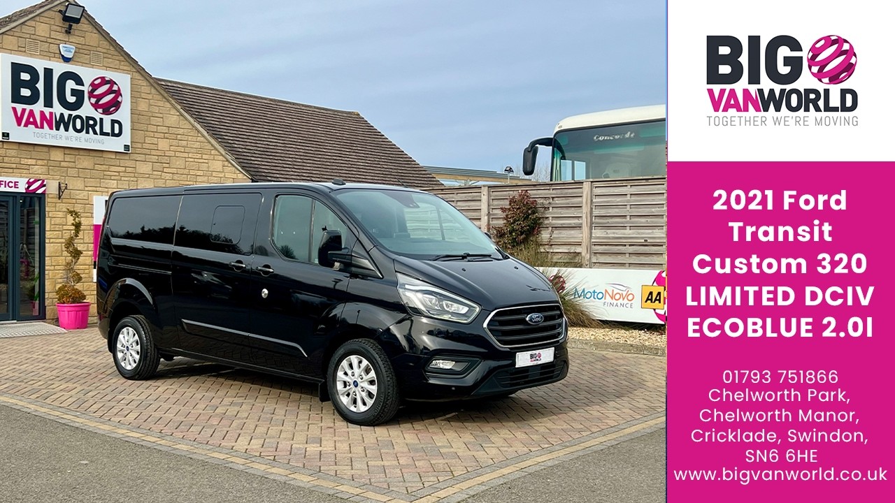Ford Transit Custom 320 TDCI 185 L2H1 LIMITED ECOBLUE DOUBLE CAB 6 SEAT CREW VAN 2021 Video Tour