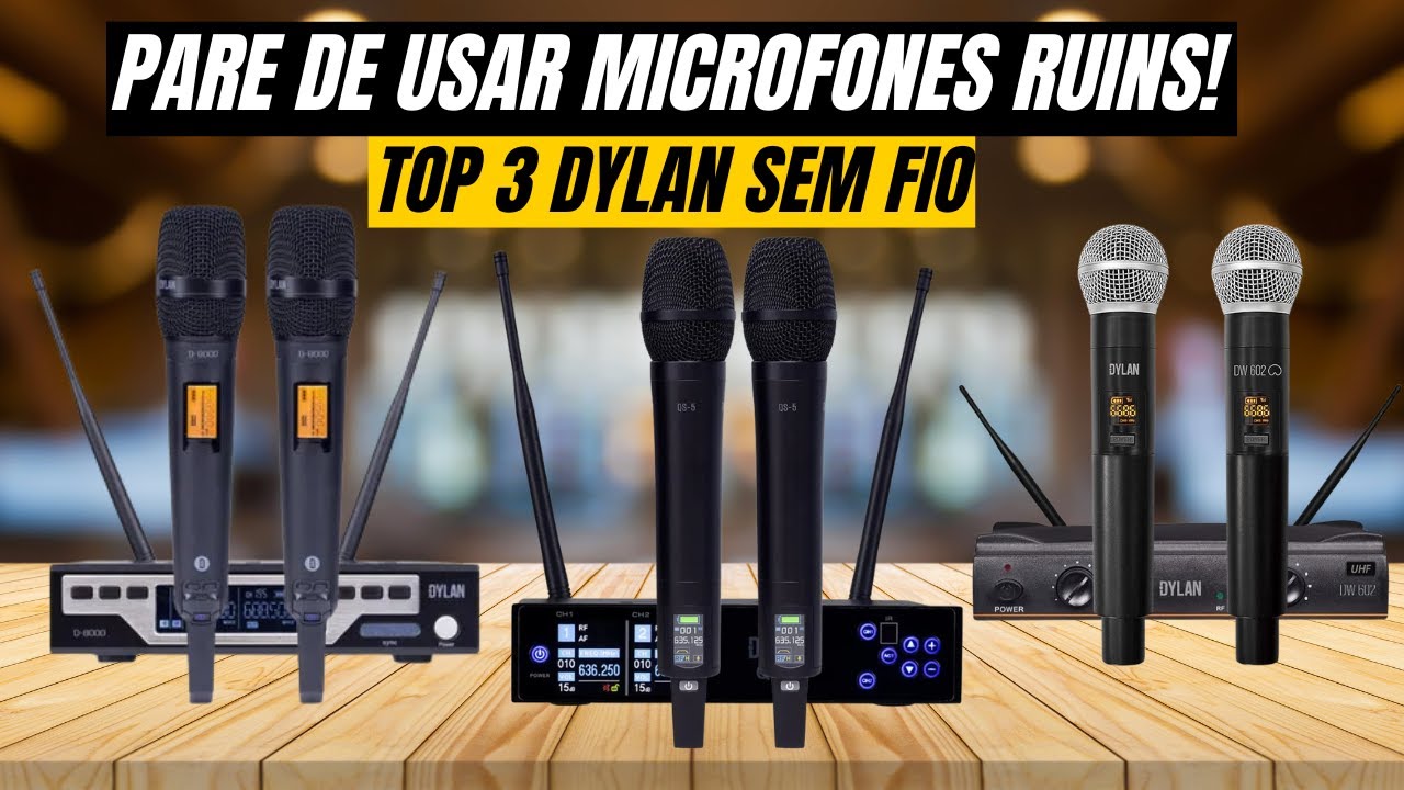 Os 3 Melhores Microfones Dylan Sem Fio Duplos Profissionais de 2025: Revolucione seu Som!