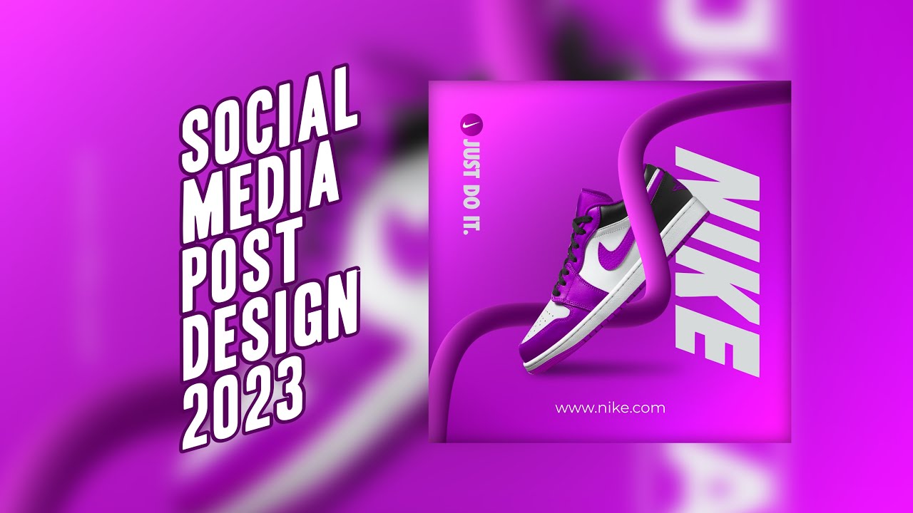 Social Media Post Design 2024 - 3D Inkscape tutorial (Nike Shoe Poster- timelapse) DesignedByRaihan*