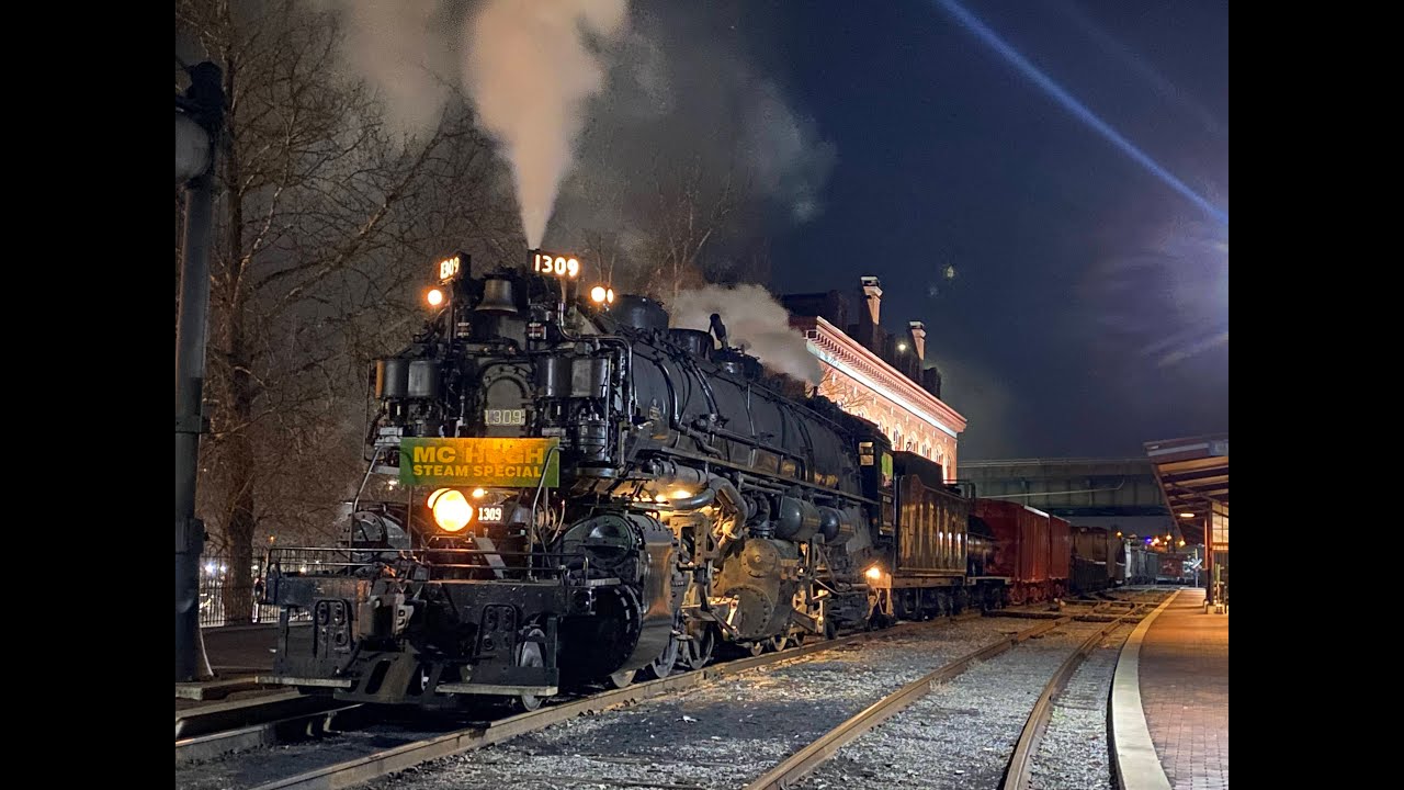 WMSR 1309 With McHugh Steam Freight