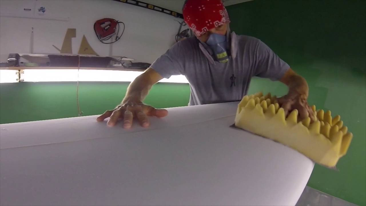 Hand made surfboard timelapse