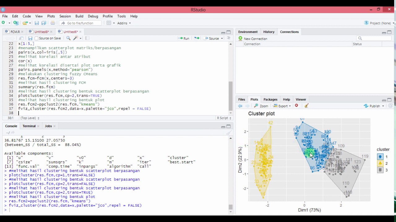 Fuzzy C Means Menggunakan RStudio | R