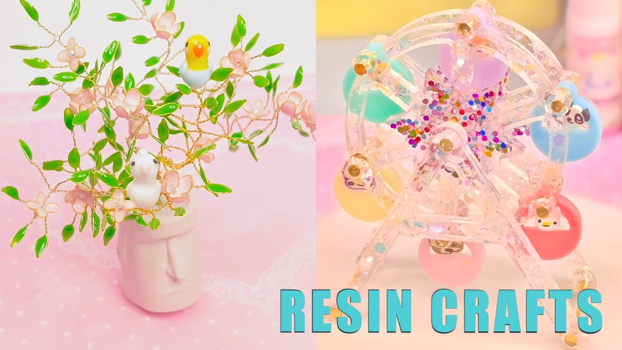 Moai Bonsai- Ferris wheel- Resin Crafts- YouV- Dip wire Art - DIY- Tutorial