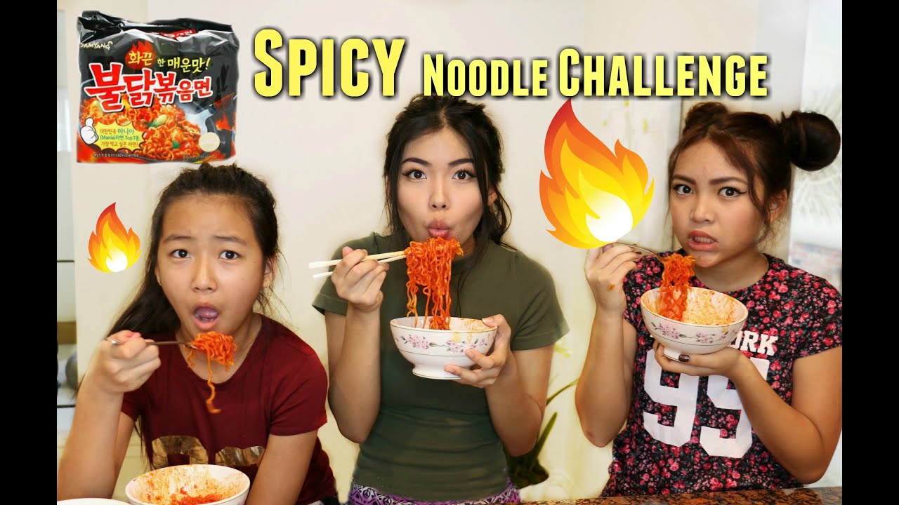EXTREME SPICY Noodle Challenge with Sisters !!!