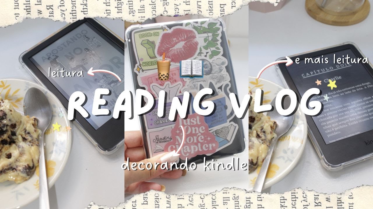 Reading vlog 🍵| decorando meu Kindle e muitas leituras