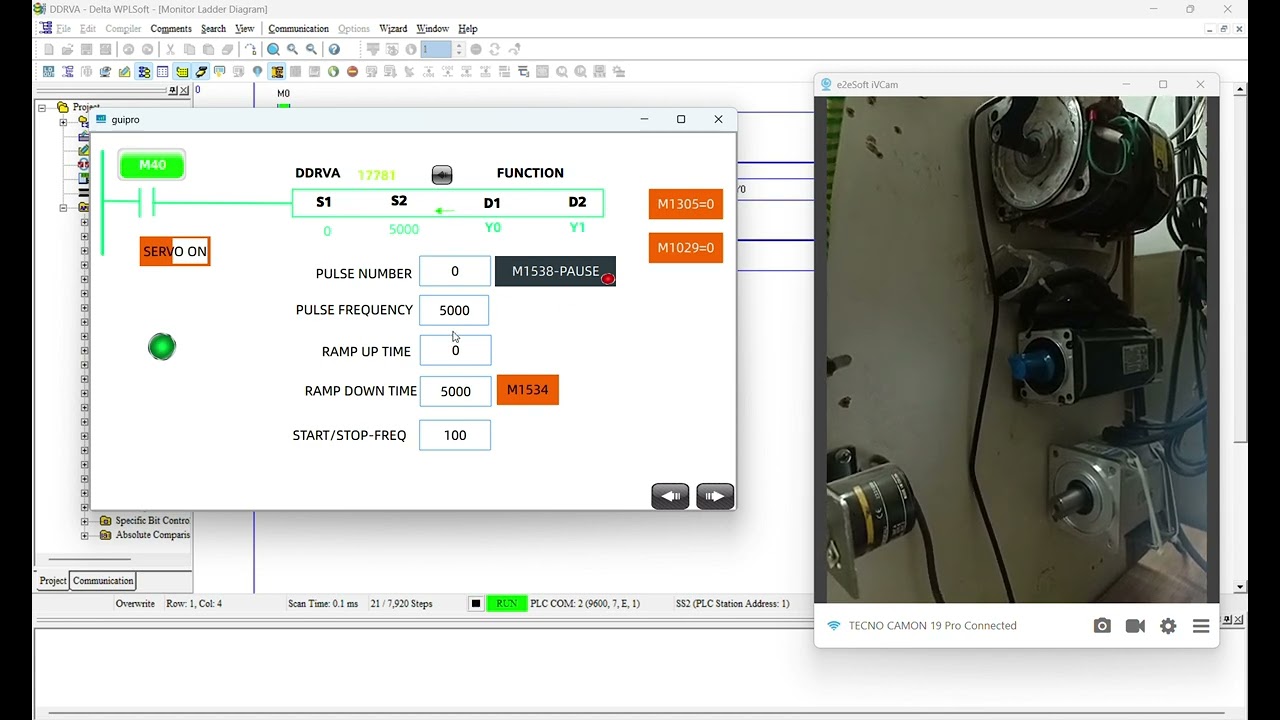 8. Panasonic MCDLN35SE Position Control via Delta PLC DDRVI & Kinco DTools Pro Tutorial