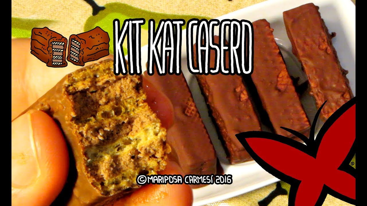 COMO HACER KIT-KAT CASERO FÁCIL SENCILLO Y RÁPIDO - POSTRE | MARIPOSA CARMESÍ