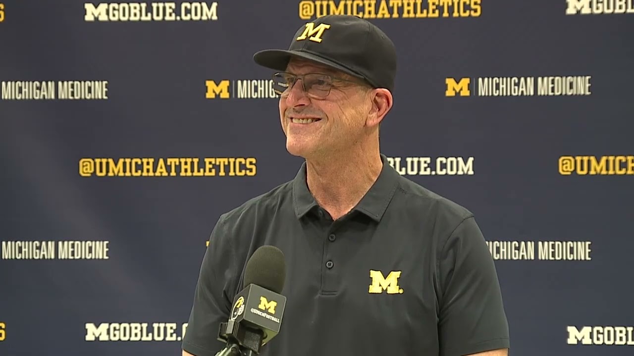 Jim Harbaugh press conference after Michigan win over Ohio State