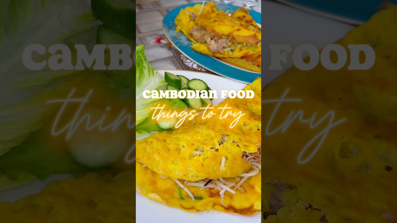 Cambodian food Banh Chao - Banh Xeo #banhchao #banhxeo #vietnamesefood #khmerfood #cambodianfood