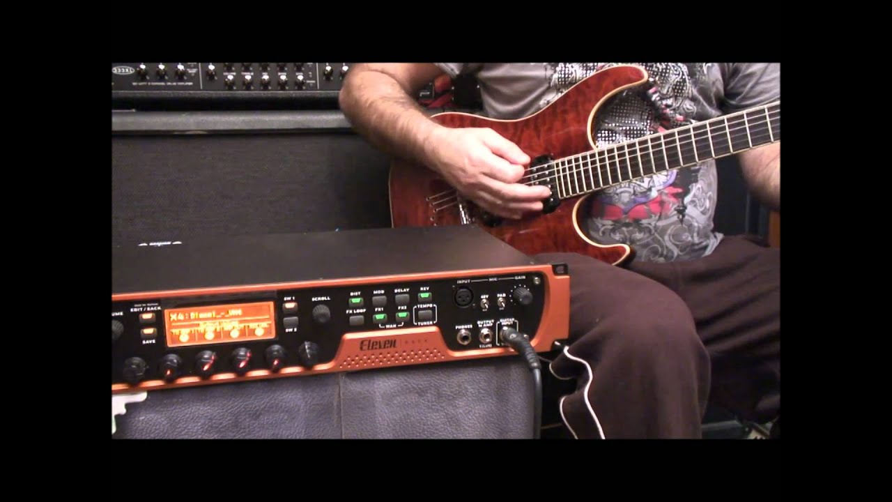 Eleven rack through amp and Marshall cabs.