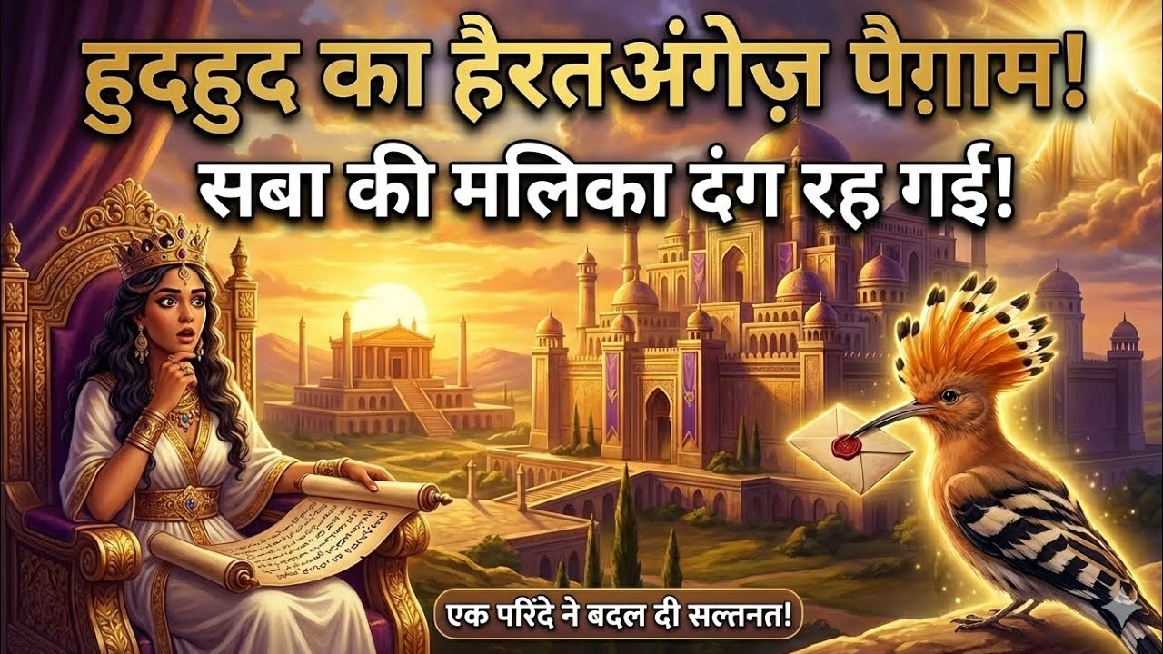 हुदहुद का हैरतअंगेज़ पैग़ाम | सबा की मलिका दंग रह गई | हज़रत सुलेमान (अ.स.) का चमत्कार 