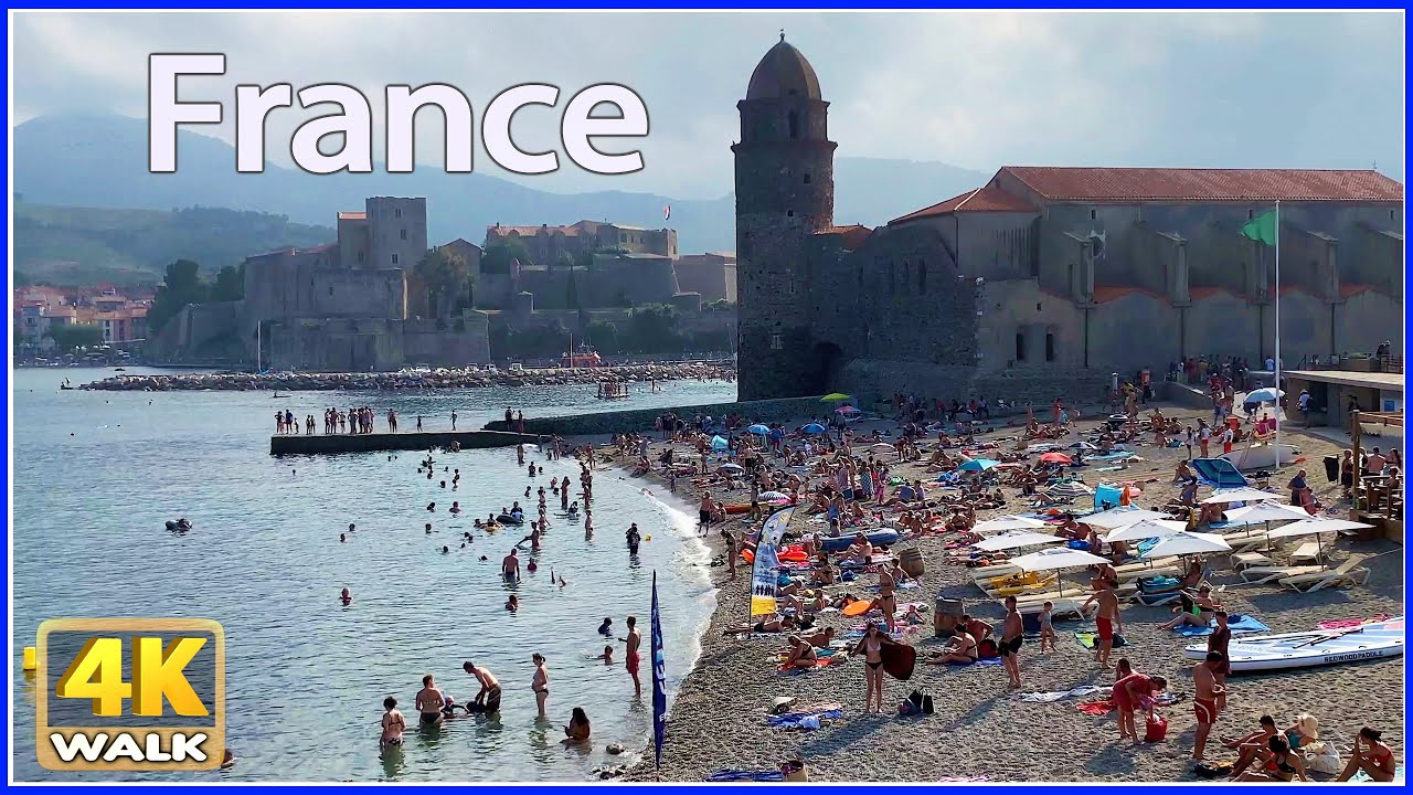 【4K】WALK in FRANCE - Collioure - Occitanie Travel vlog