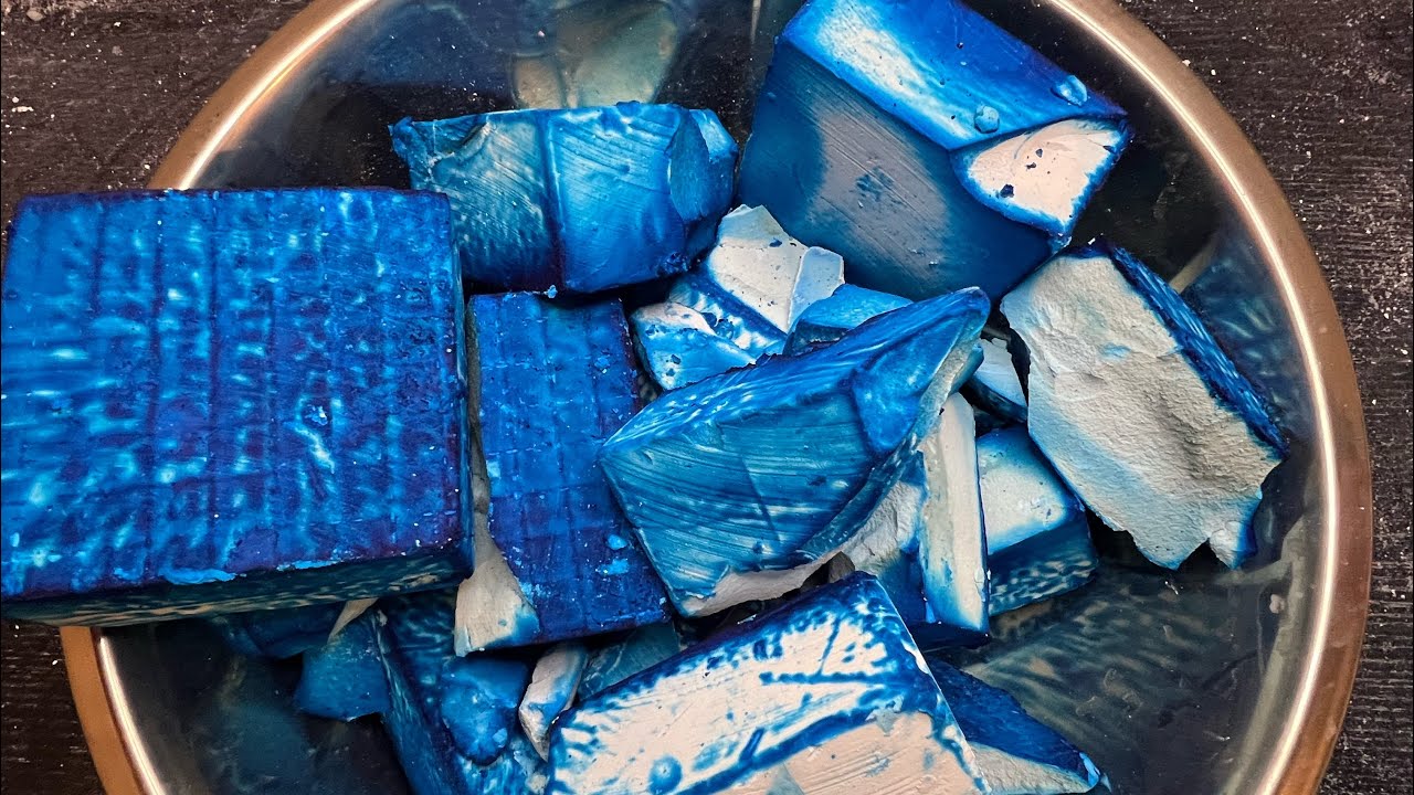 Monday Blues collab with @SofteeASMR 💙💙|Dyed fresh blocks | don’t miss the bonus crush 😉|ASMR