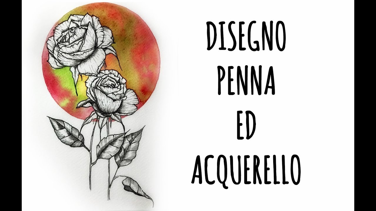Rosa con  Penne Micron ed Acquerelli Winsor&Newton (Disegno)Arte per Te