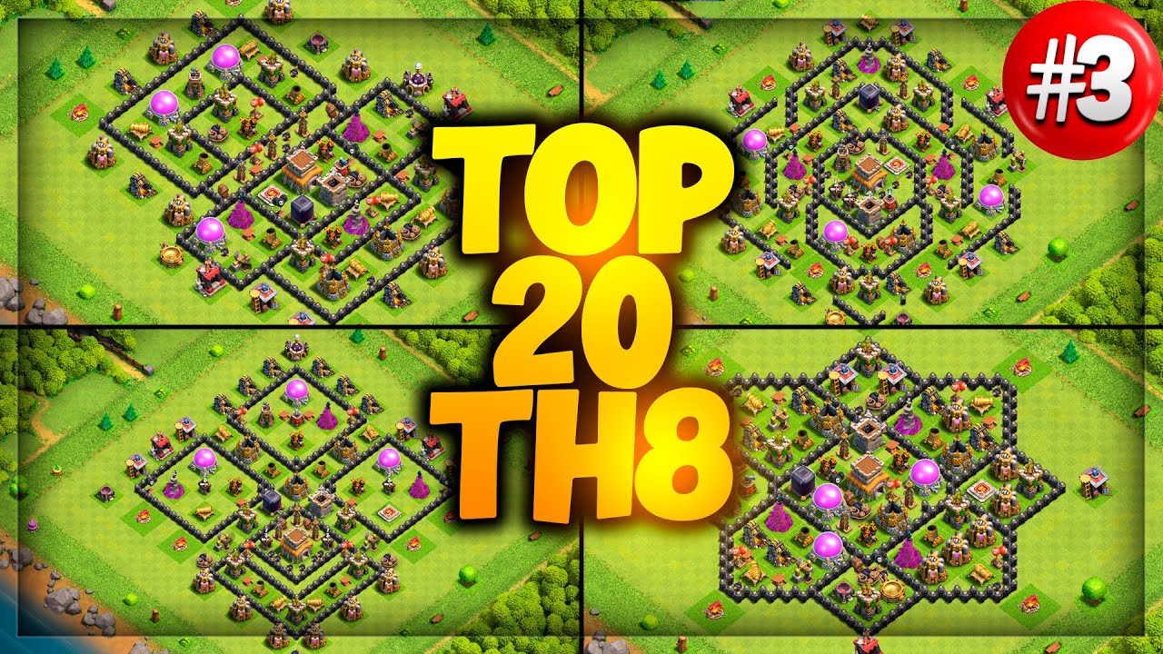New Best Th8 base link War/Farm Base (Top20) With Link in Clash of Clans - best th 8 defense base