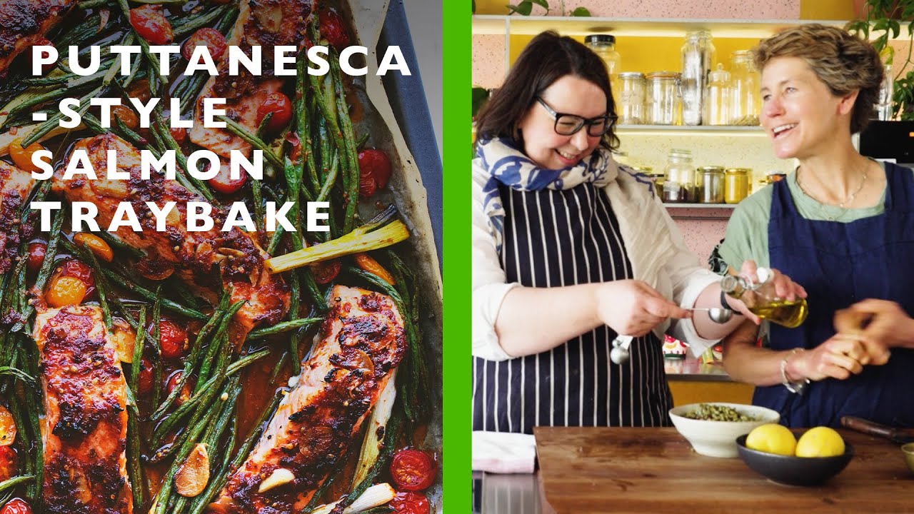 Puttanesca-style salmon bake | Ottolenghi COMFORT