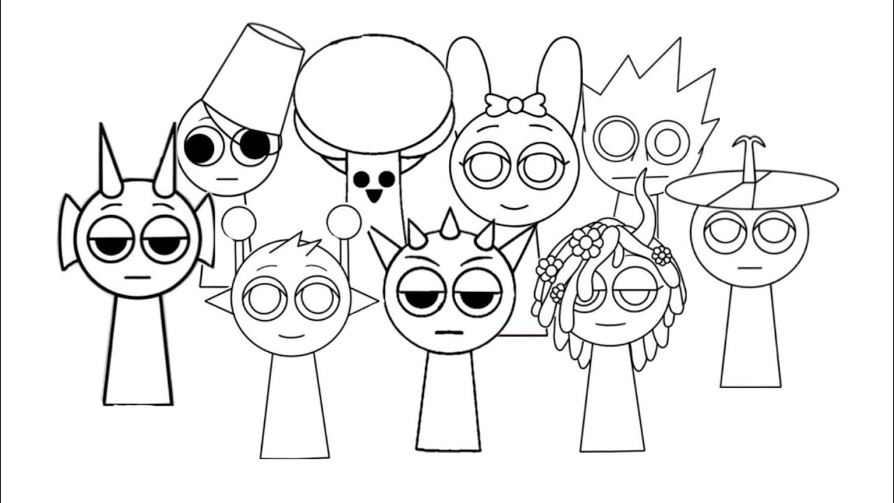 Новые раскраски Incredibox Sprunki: Как раскрасить любимого Спрунки: Саймон Пинки 