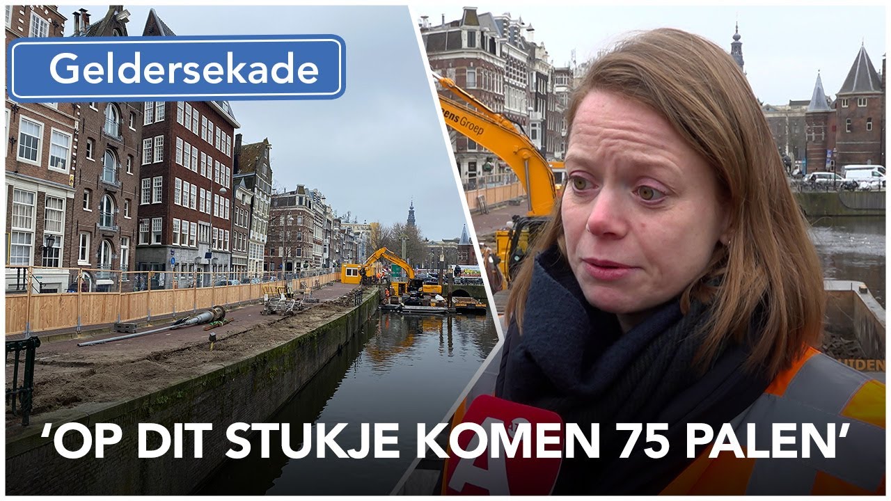Geldersekade opgebroken en hele kade vernieuwd
