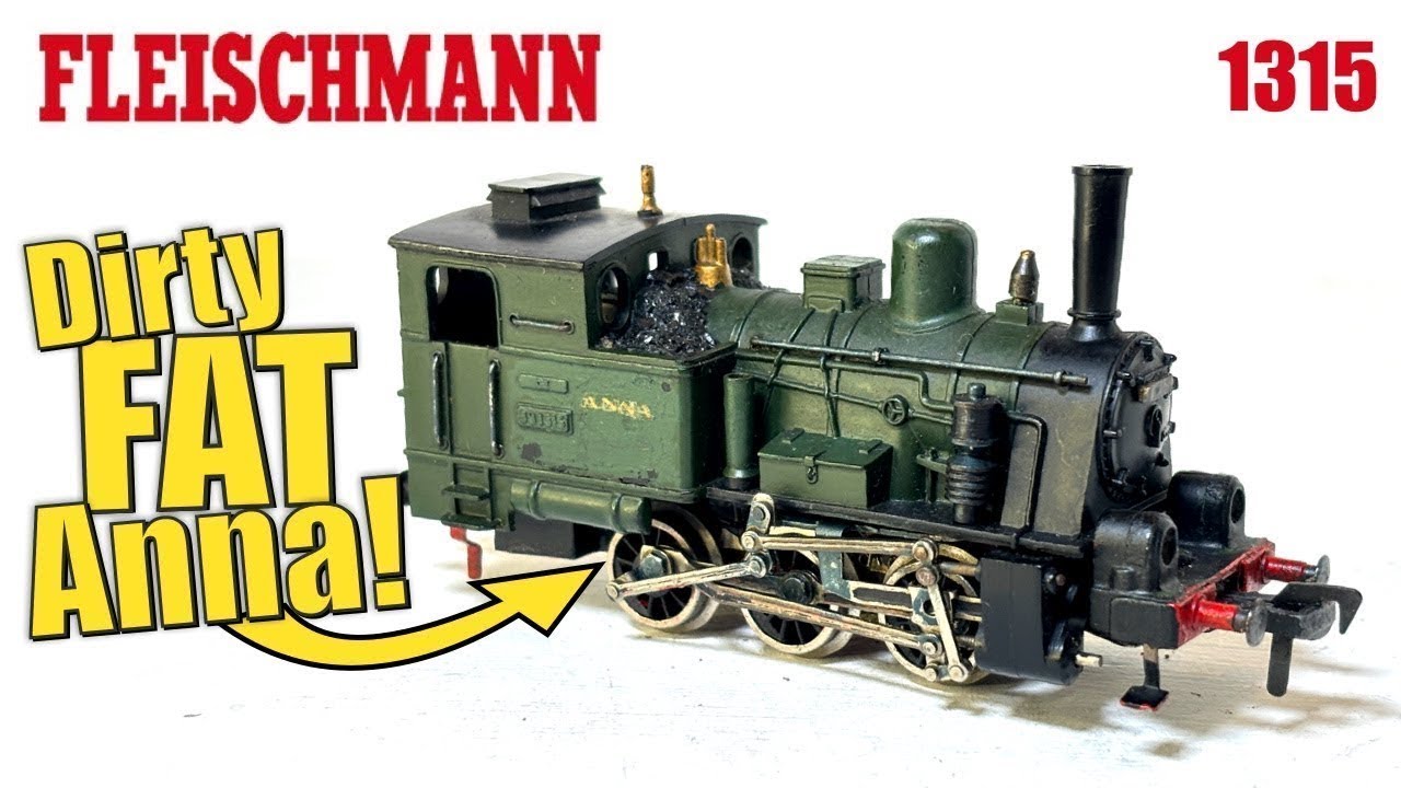 ГРЯЗНАЯ АННА! Паровозику Fleischmann BR89 нужна помощь! Обзор винтажной модели железной дороги.
